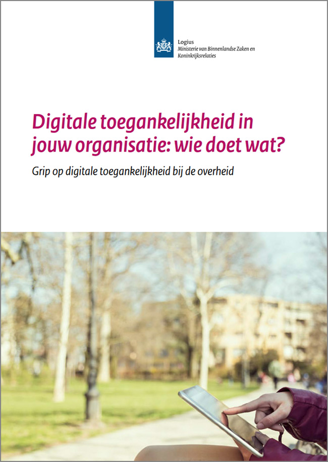 Kaft boekje Digitale toegankelijkheid: wie doet wat?